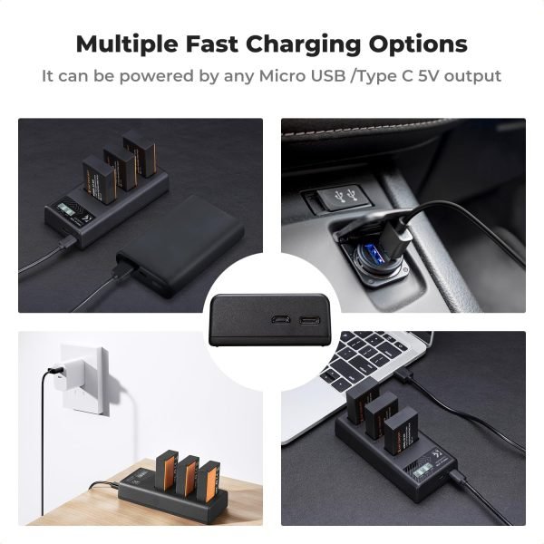 Paquete de 3 baterías LP-E17 y Cargador LCD - Imagen 5