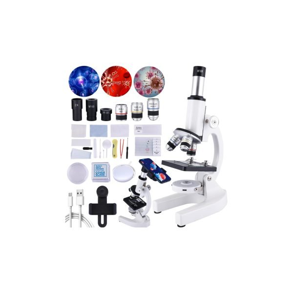 Kit de Microscopio Compuesto Para Niños 40X-2000X