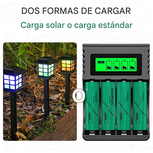 Baterías AA Recargables Ni-MH de 300 mAh y 1.2 V - Imagen 3