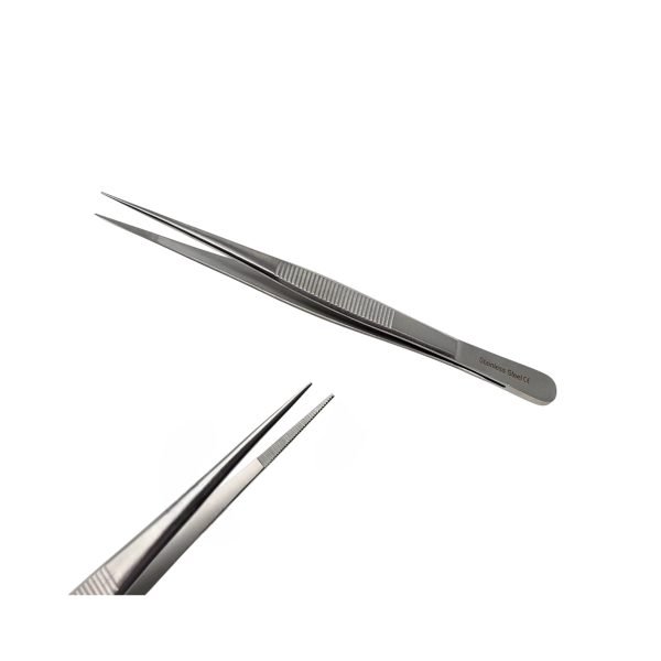 Pinza Recta Estriada 14 cm – Entomología - Imagen 3