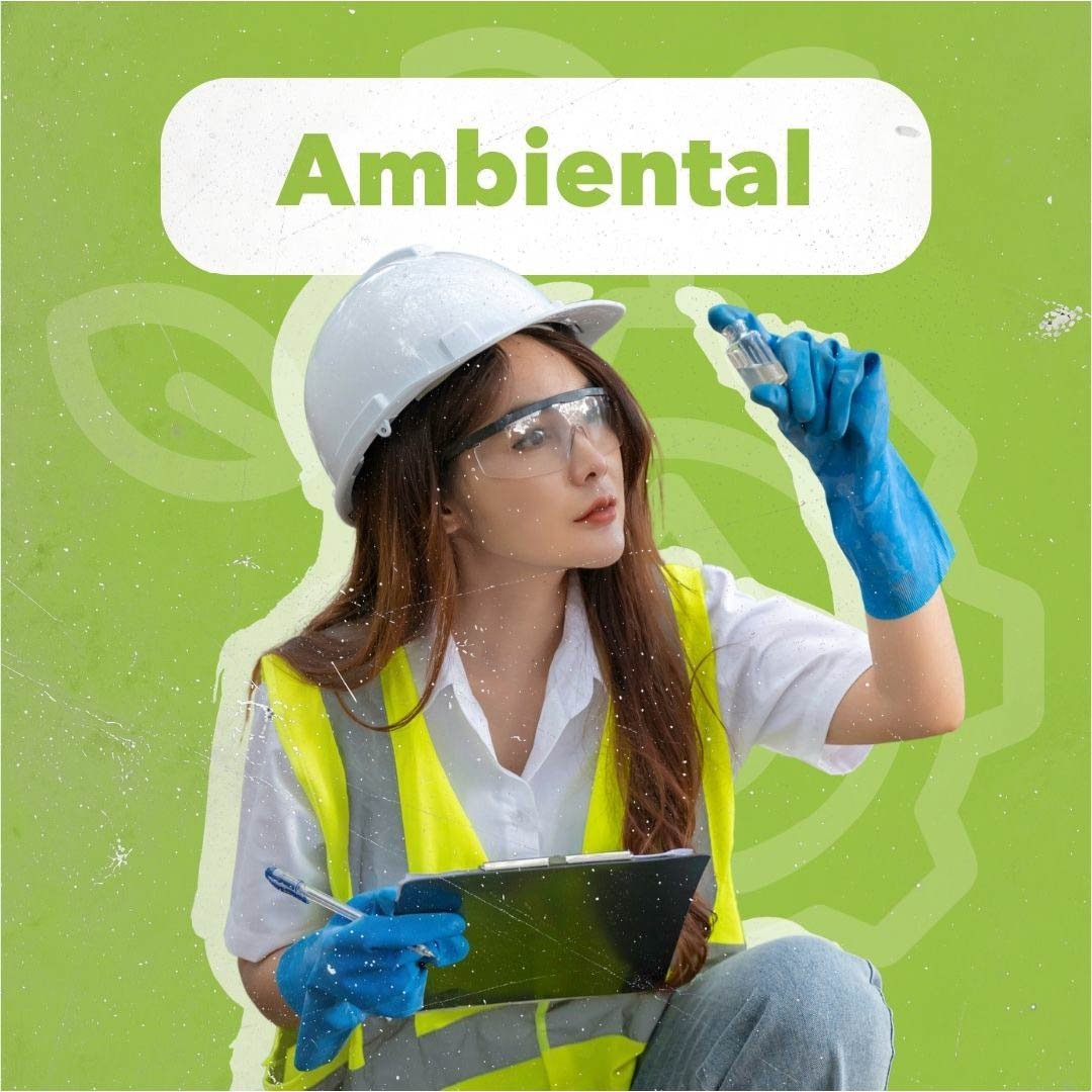 Ingeniera ambiental analizando muestra líquida con equipo de seguridad - GreenForest