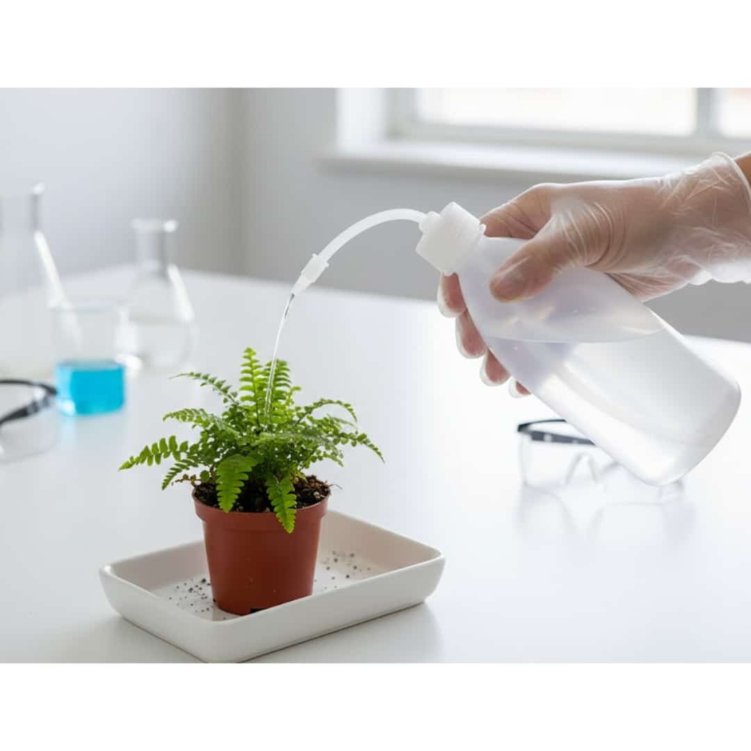 Frasco lavador dispensador 500 ml para enjuagar y limpiar material de laboratorio. Diseño con tapa rosca y pico para vertido preciso y seguro.